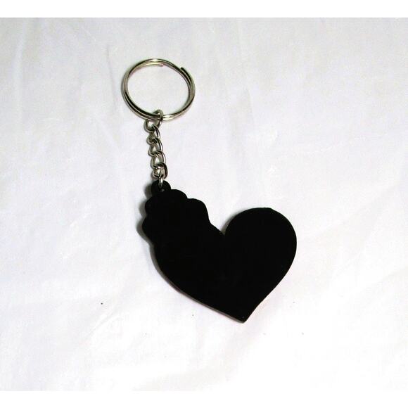 Nurse Keychain Stainless Steel Keyring Chain Link Rubber Red Heart Nurse Cap - Picture 2 of 2